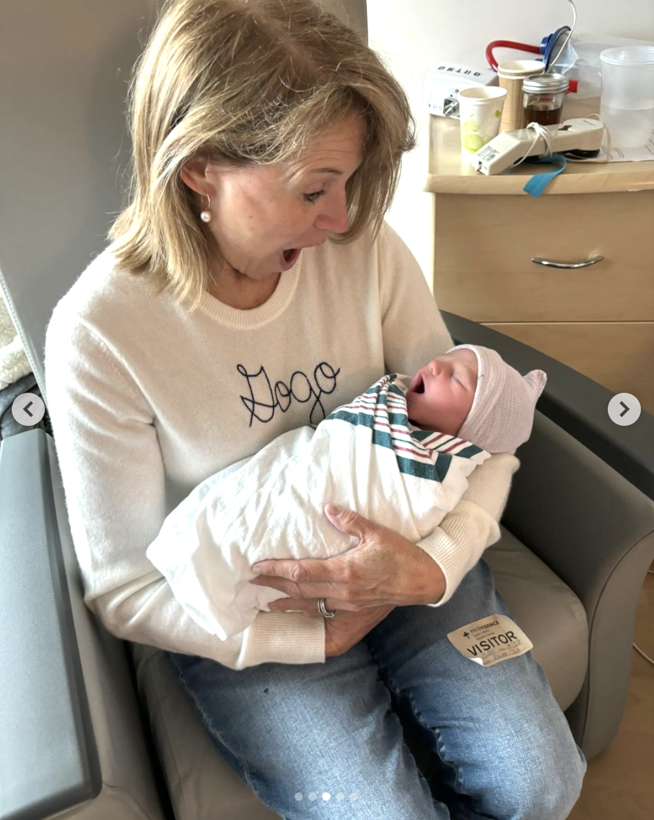 Katie Couric holding her grandson, dated March 2024 | Source: Instagram/KatieCouric