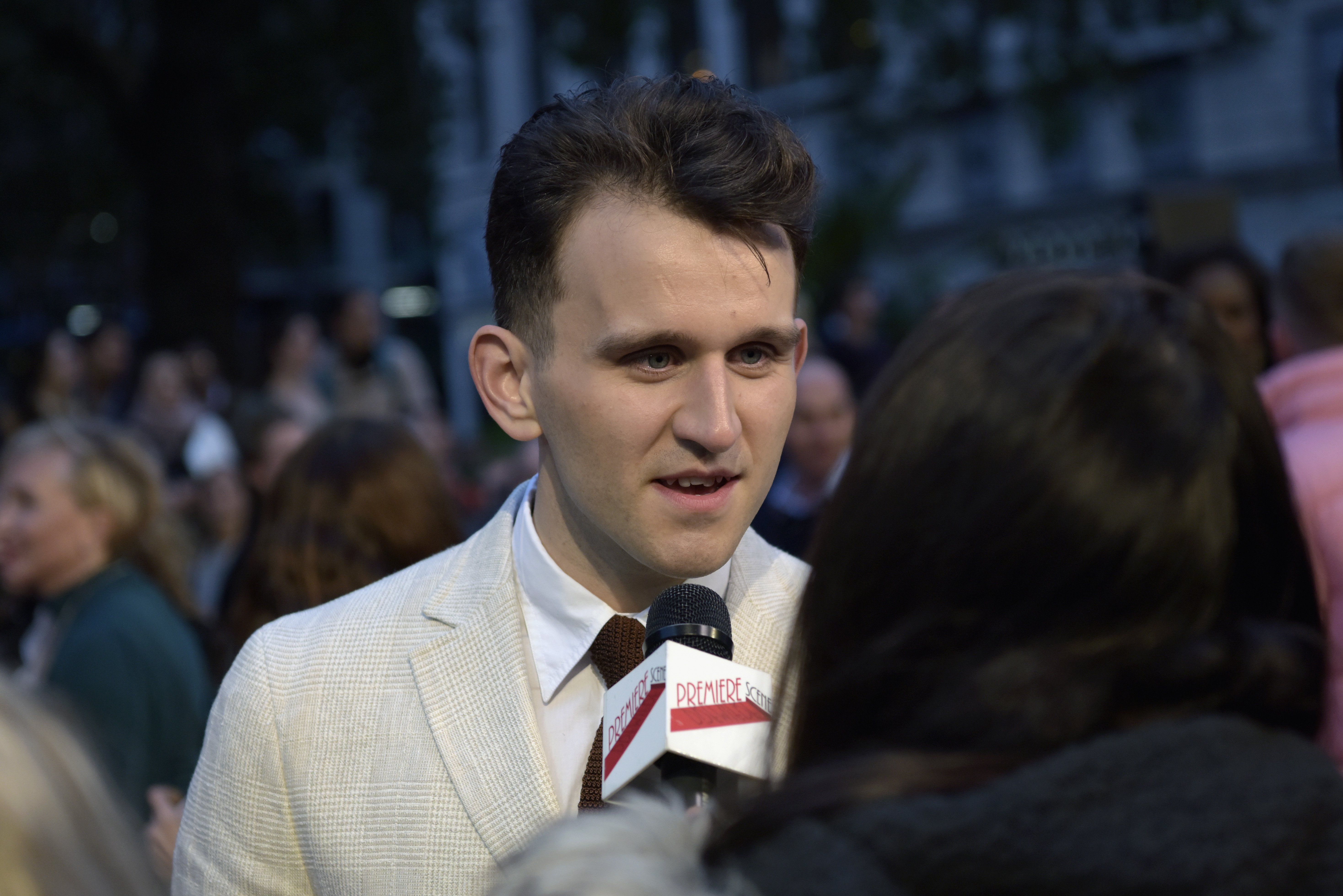 Harry Melling being interviewed ahead of the UK Premiere of "The Ballad of Buster Scruggs," 2018, London, England. | Photo: Getty Images 