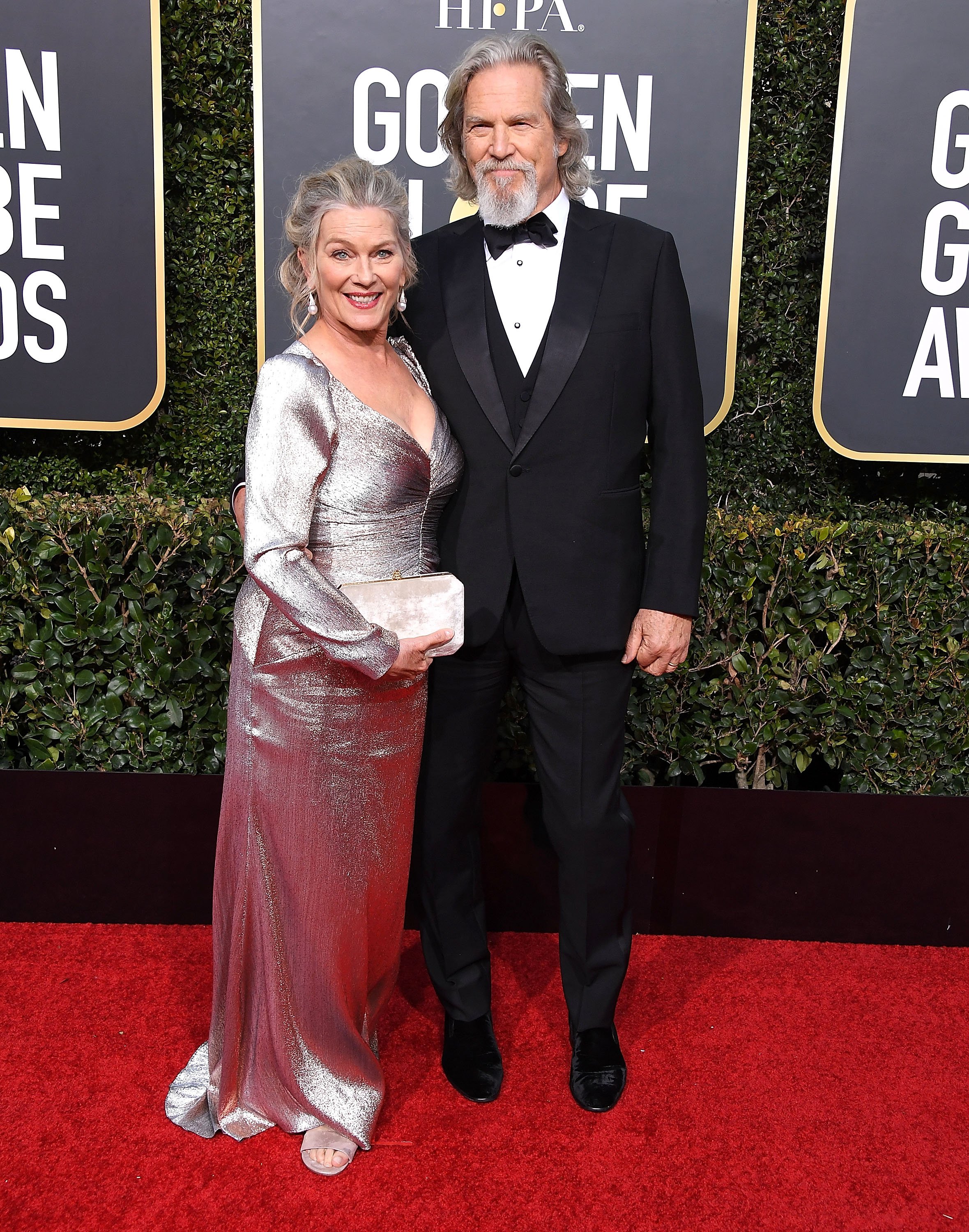 Susan Geston and Jeff Bridges arrive at the 76th Annual Golden Globe Awardsat The Beverly Hilton Hotel on January 6, 2019 in Beverly Hills, California. | Source: Getty Images