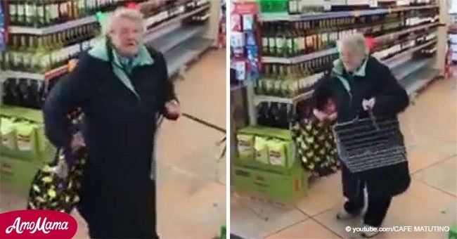 Granny hears favorite song in a supermarket and her reaction fascinated employees