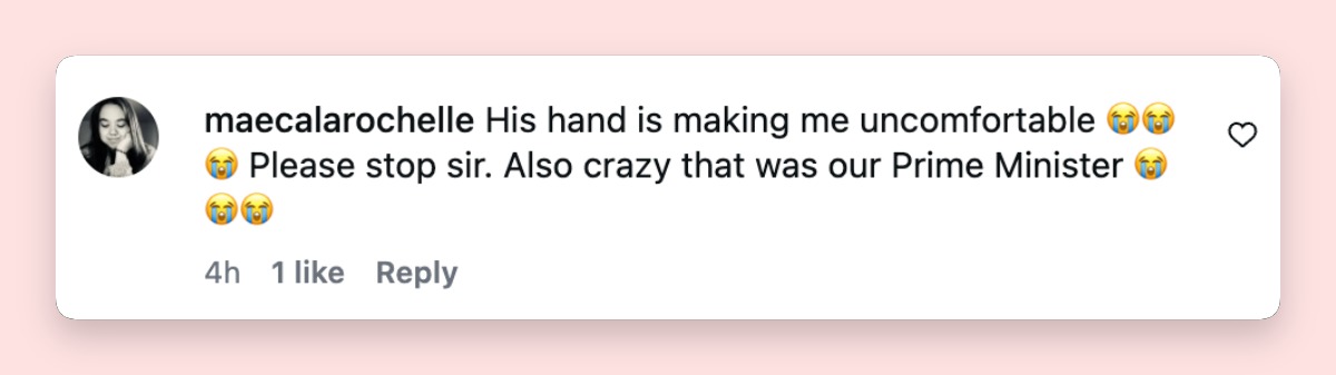 The red carpet footage sparked plenty of debate, and comments like this highlighted just how closely viewers were watching the pair's interactions. | Source: Instagram/billboard