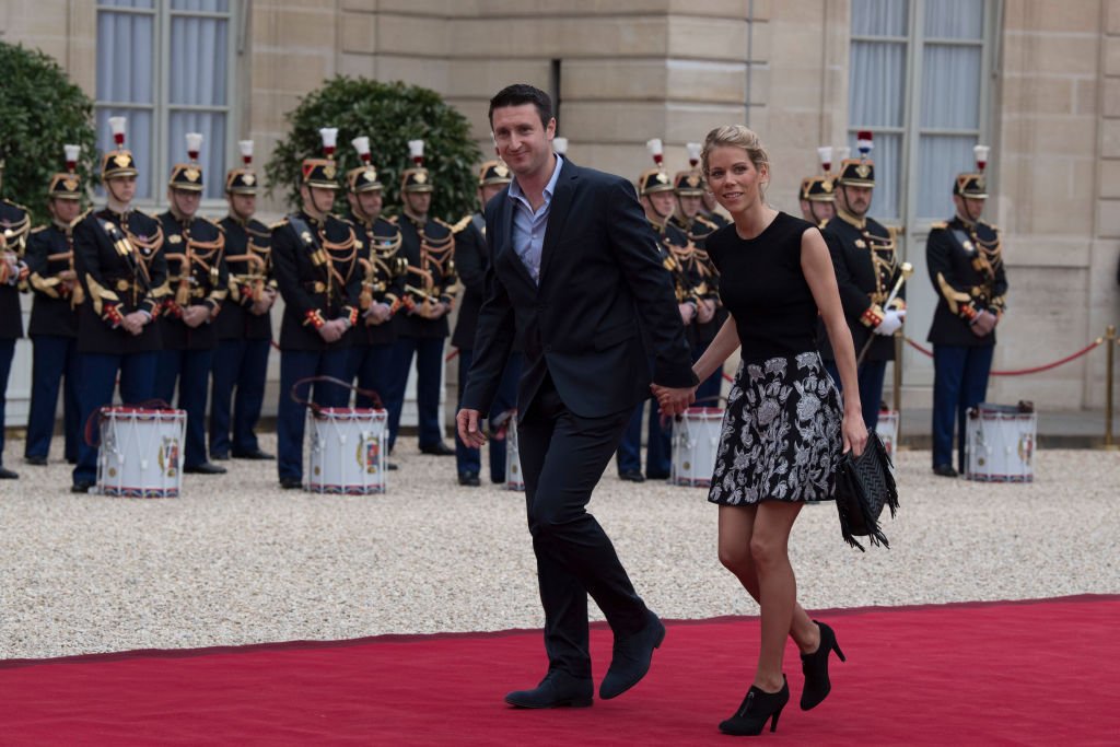Tiphaine Auzière et son mari le 14 mai 2017 à l'Élysée. l Source : Getty Images