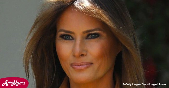 Melania Trump deslumbró en vestido ajustado en la Casa Blanca 
