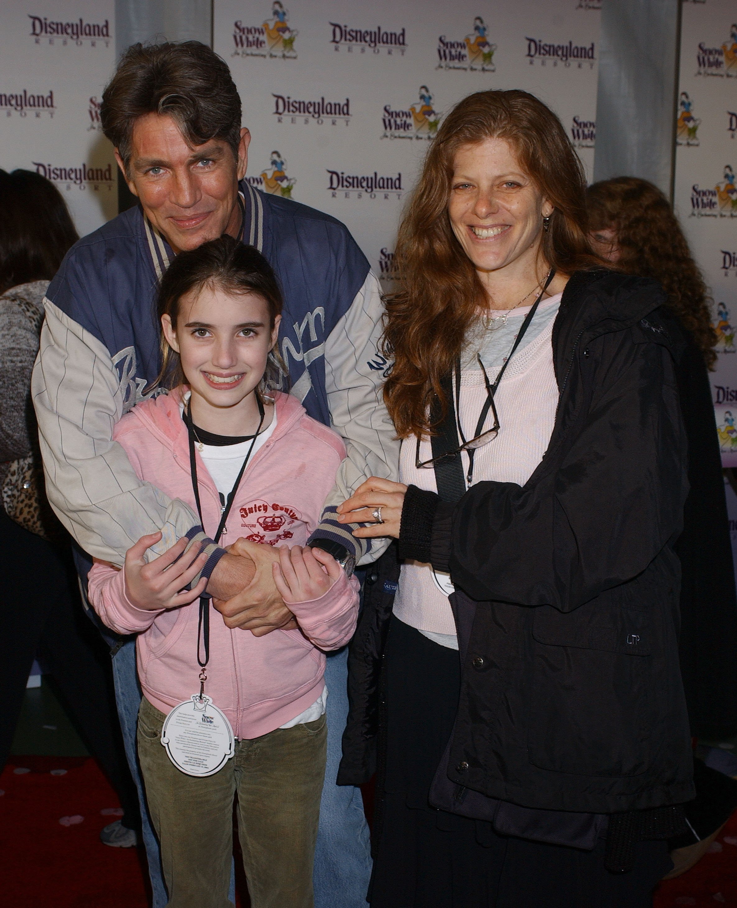 Eric Roberts, his daughter Emma, and his wife Eliza during "Snow White - An Enchanting New Musical" Premiere - Arrivals at Fantasyland Theatre at Disneyland in Anaheim, California, United States.  | Source: Getty Images
