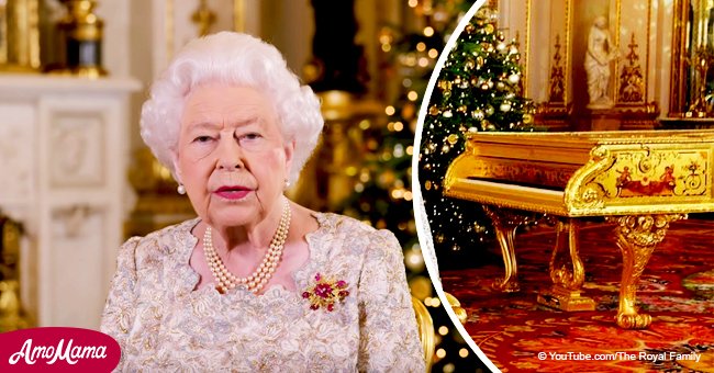 Queen faces backlash over gold piano spotted by eagle-eyed fans during her Christmas speech