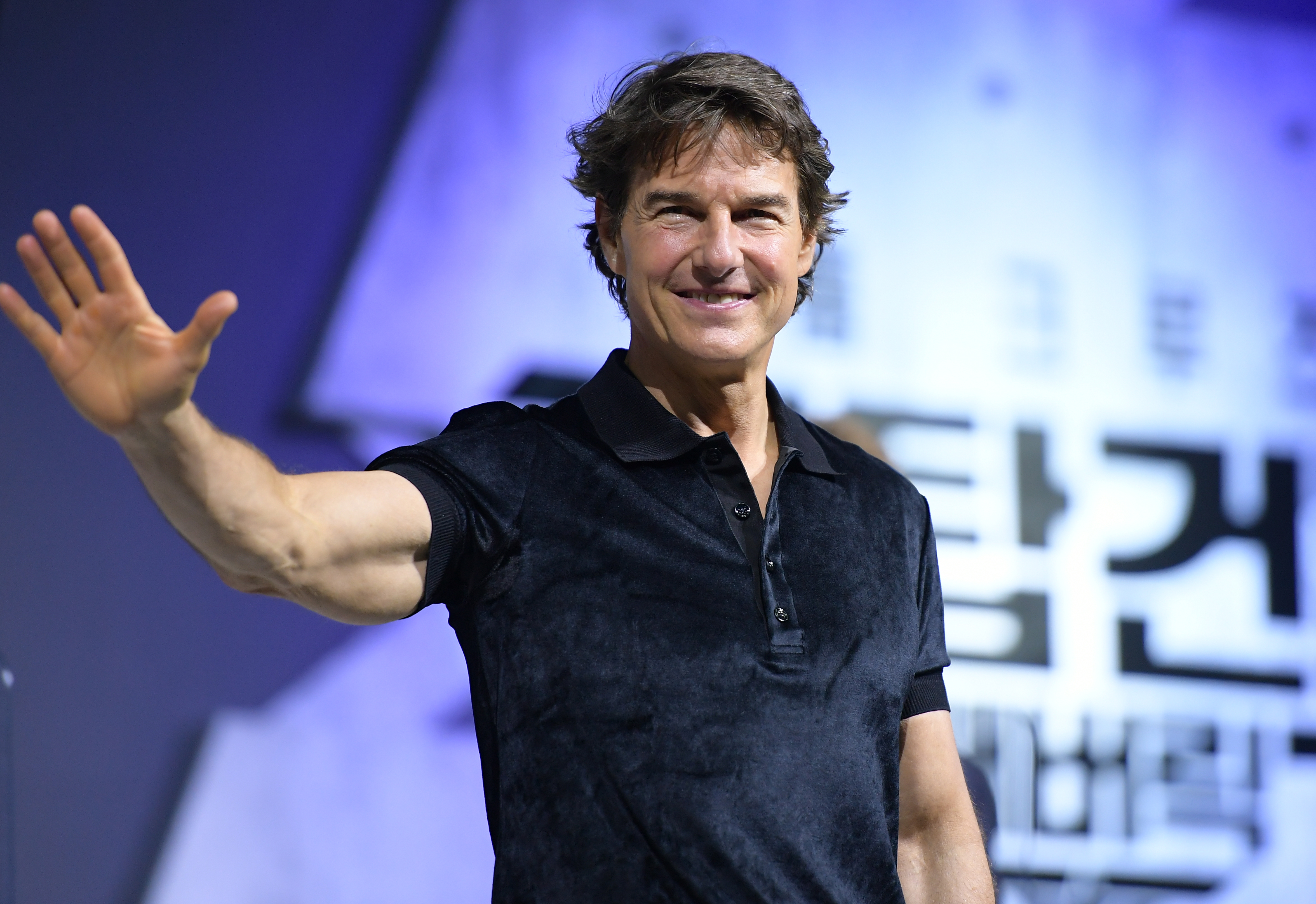 Tom Cruise during a press conference for the movie "Top Gun: Maverick" at Lotte Hotel World on June 20, 2022, in Seoul, South Korea | Source: Getty Images