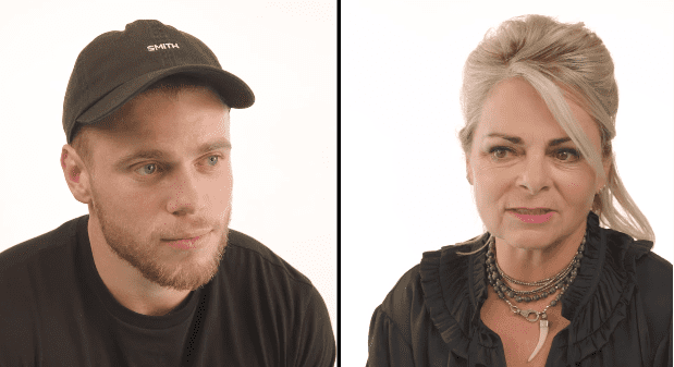 Gus Kenworthy and his mother Heather talking about his coming-out story | Photo: YouTube/them