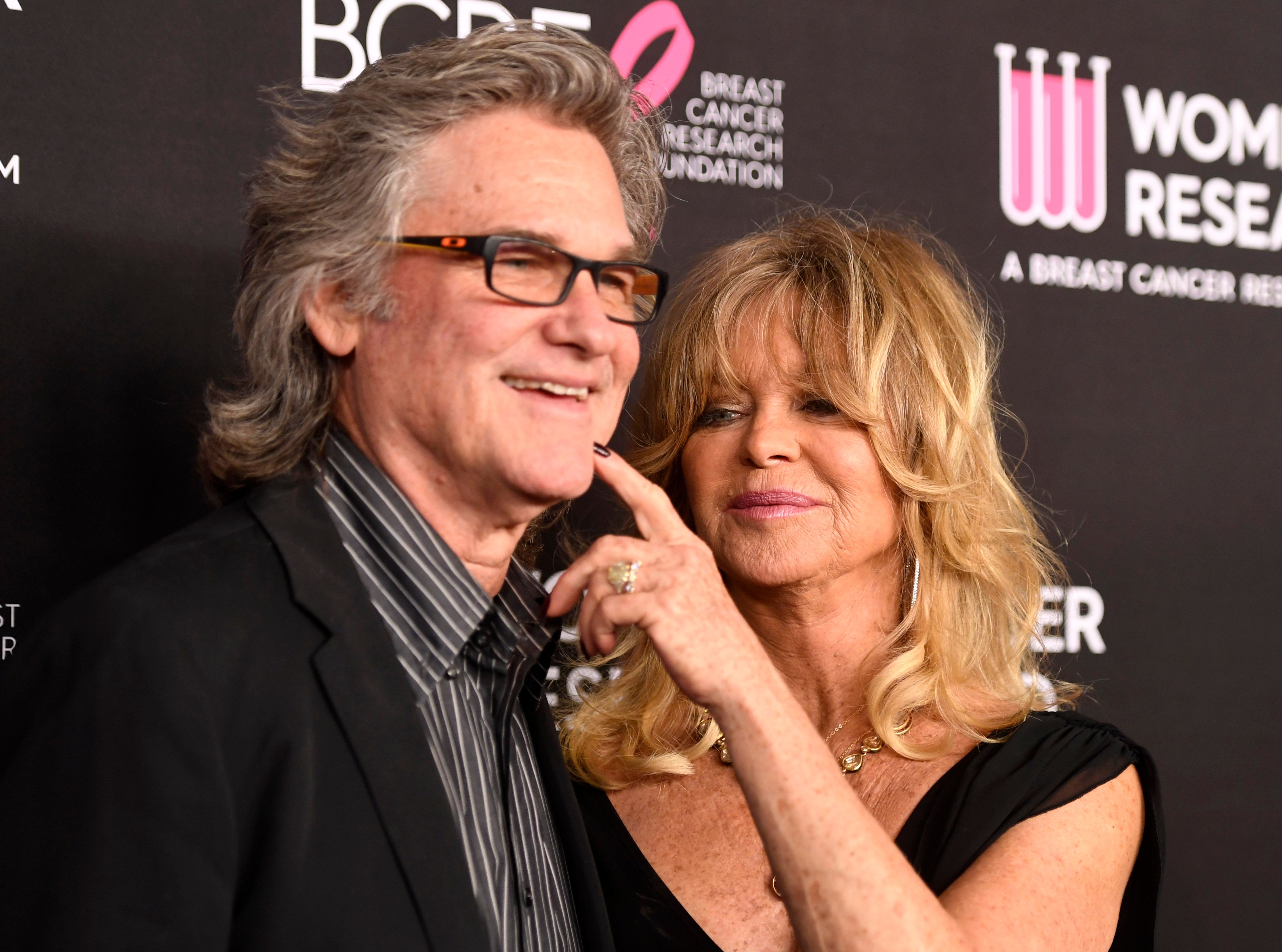 Kurt Russell and Goldie Hawn at The Women's Cancer Research Fund's An Unforgettable Evening Benefit Gala at the Beverly Wilshire Four Seasons Hotel on February 28, 2019 | Photo: Getty Images