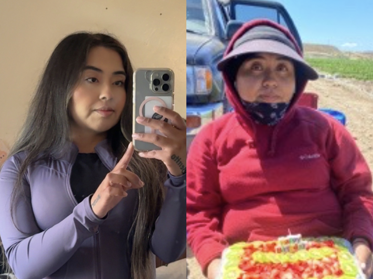A TikToker's before-and-after photos: single vs. in a relationship. | Source: TikTok/yesseniiaa3