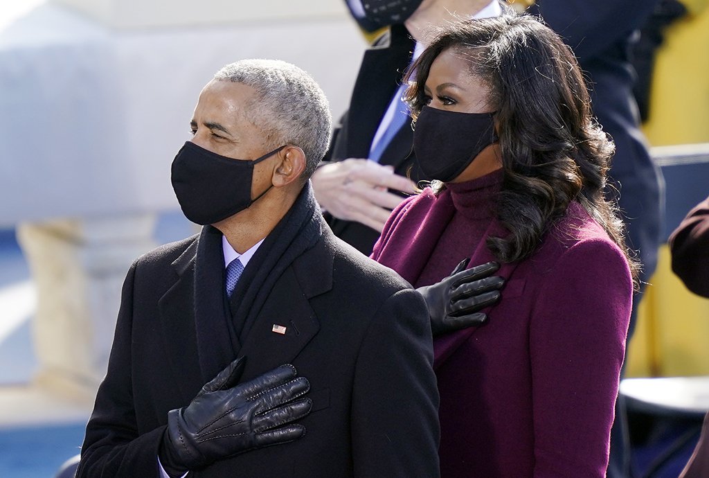 Michelle and Barack Obama pictured and Joe Biden's Presidential Inauguration Day, 2021. | Photo: Getty Images