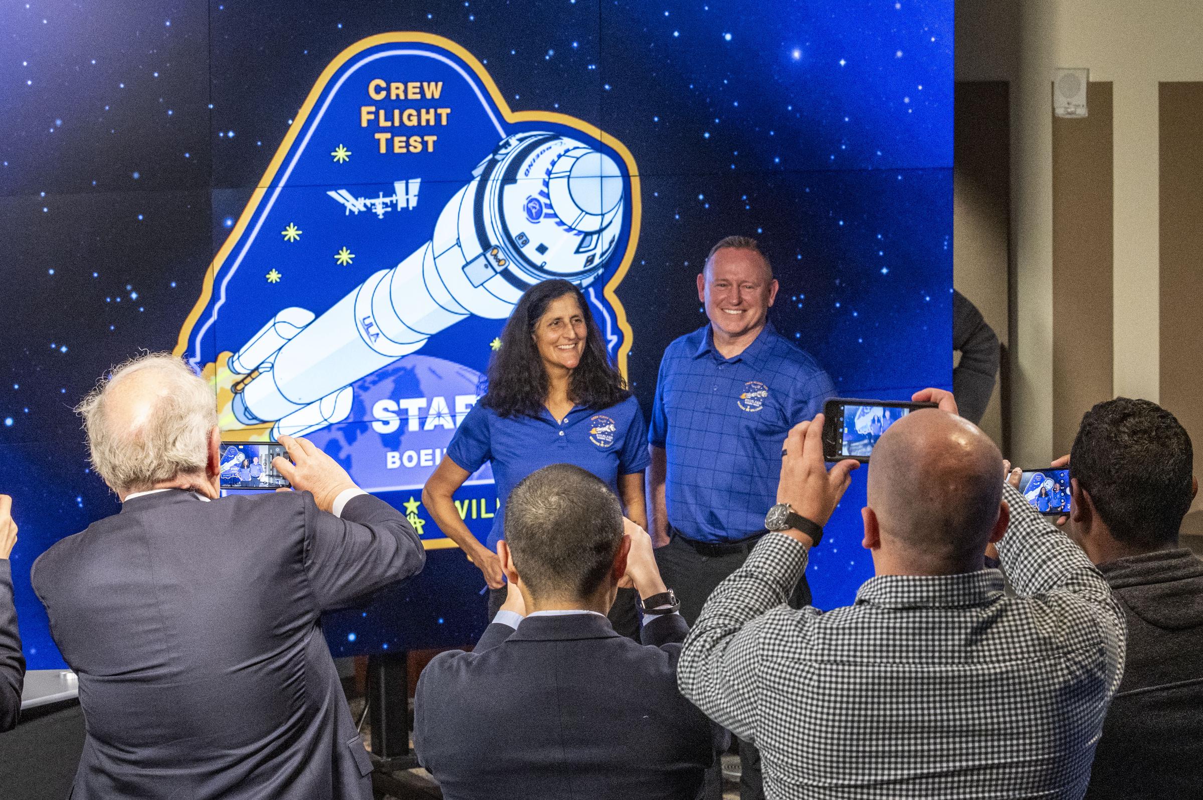 Barry Butch Wilmore and Sunita Suni Williams, respond to questions during a media briefing In March 2024 | Source: Getty Images