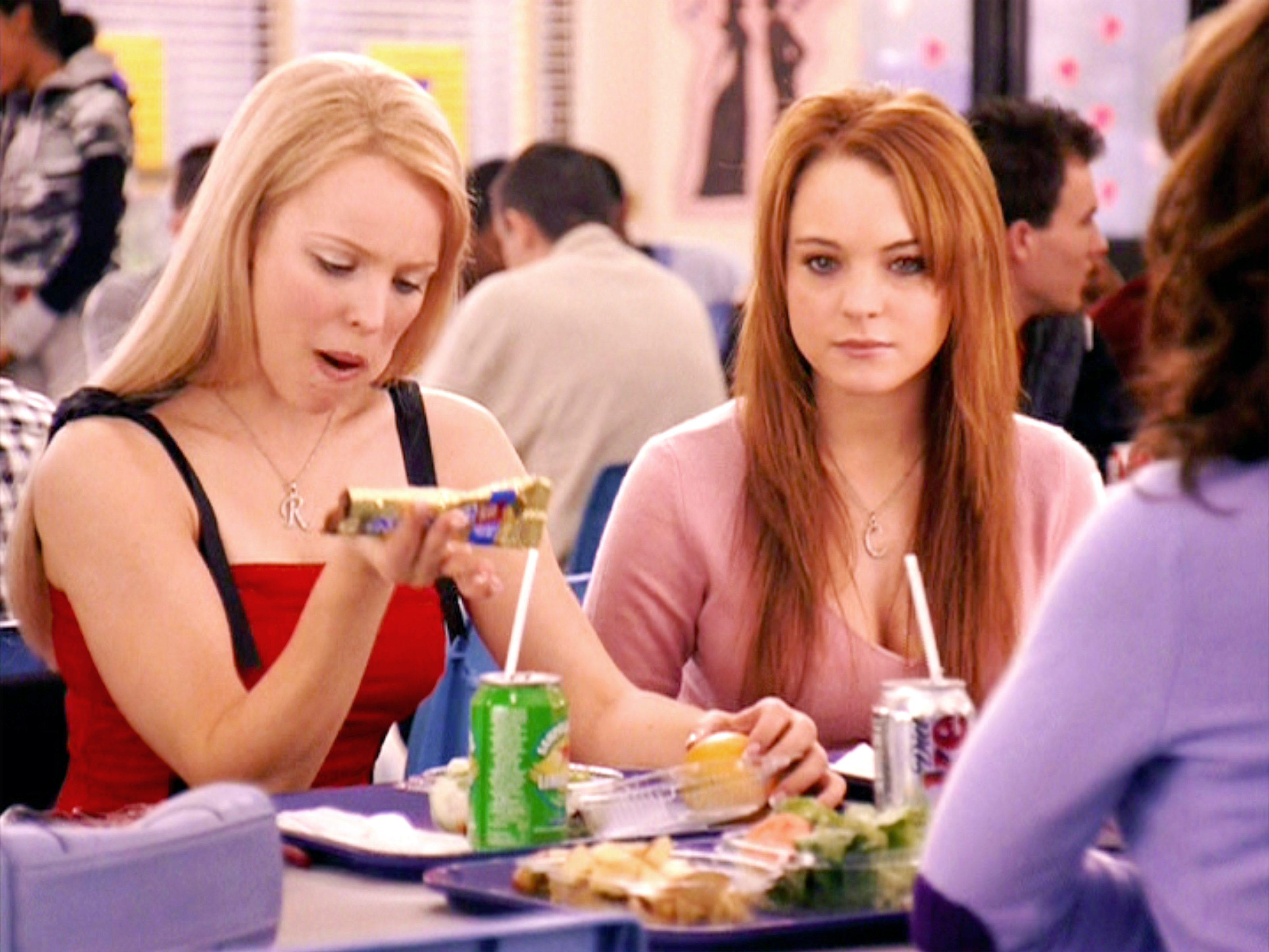 Rachel McAdams as Regina George and the child icon as Cady Heron during a scene on "Mean Girls" in April 2004 | Source: Getty Images