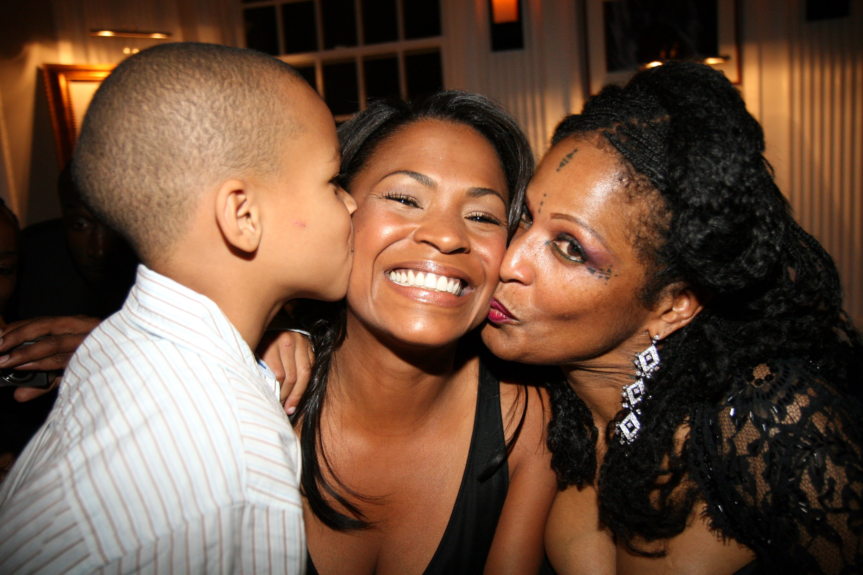 Massai Zhivago Dorsey II, Nia Long and Talita Long at Martell Presents: "Discover Noblige" on March 29, 2007. | Source: Getty Images