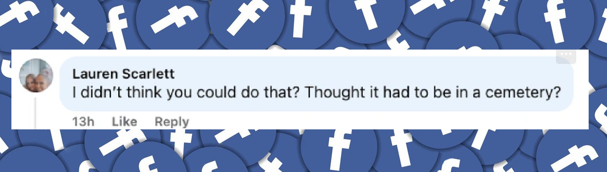A fan comments on Ozzy Osbourne's final resting place, dated July 2025 | Source: Facebook/FarOutMagazine