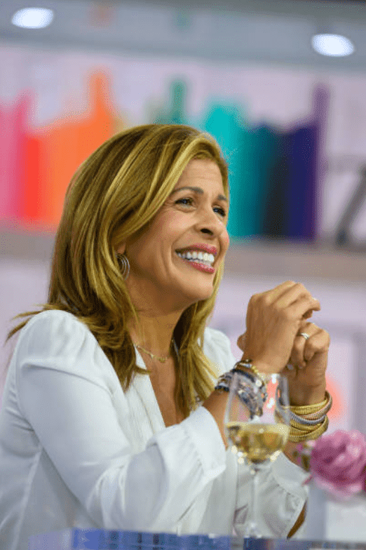 Hoda Kotb enjoys a glass of white wine while co-hosting on the "Today" show, on Friday, October 18, 2019 | Source: Nathan Congleton/NBC/NBCU Photo Bank via Getty Images