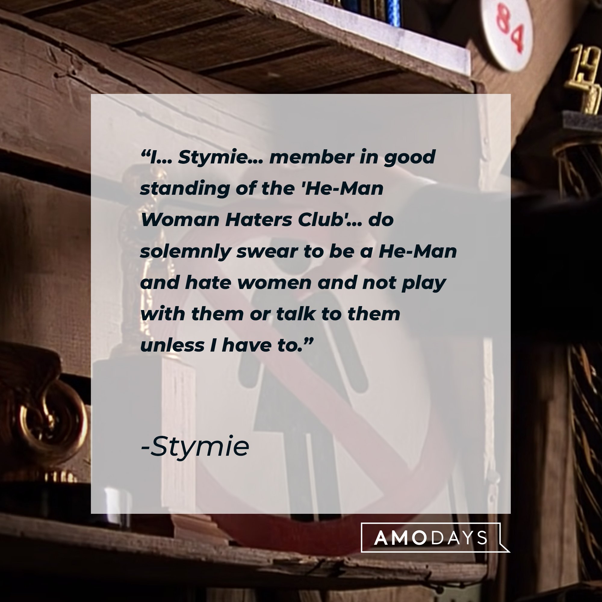 Stymie’s quote: "I… Stymie... member in good standing of the 'He-Man Woman Haters Club'... do solemnly swear to be a He-Man and hate women and not play with them or talk to them unless I have to." | Image: AmoDays