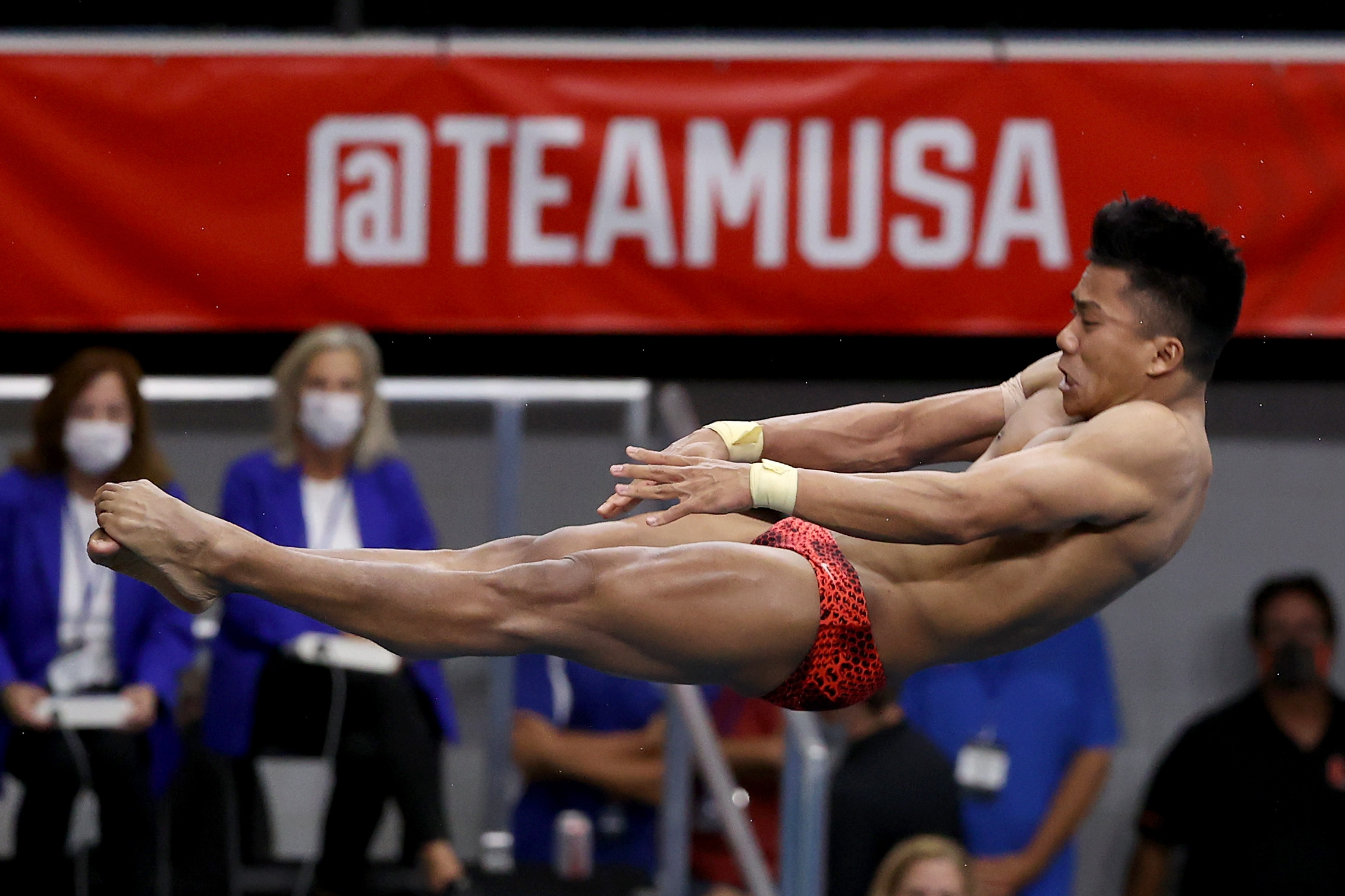 Jordan Windle competes in the men's 10-meter platform final during the US Olympic Trials on June 12, 2021, in Indianapolis, Indiana | Source: Getty Images