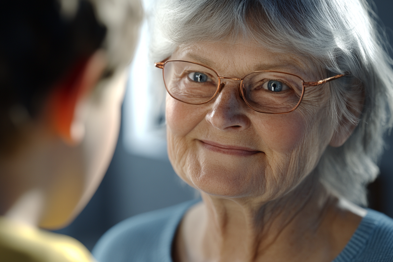 A woman talking to a kid | Source: Midjourney