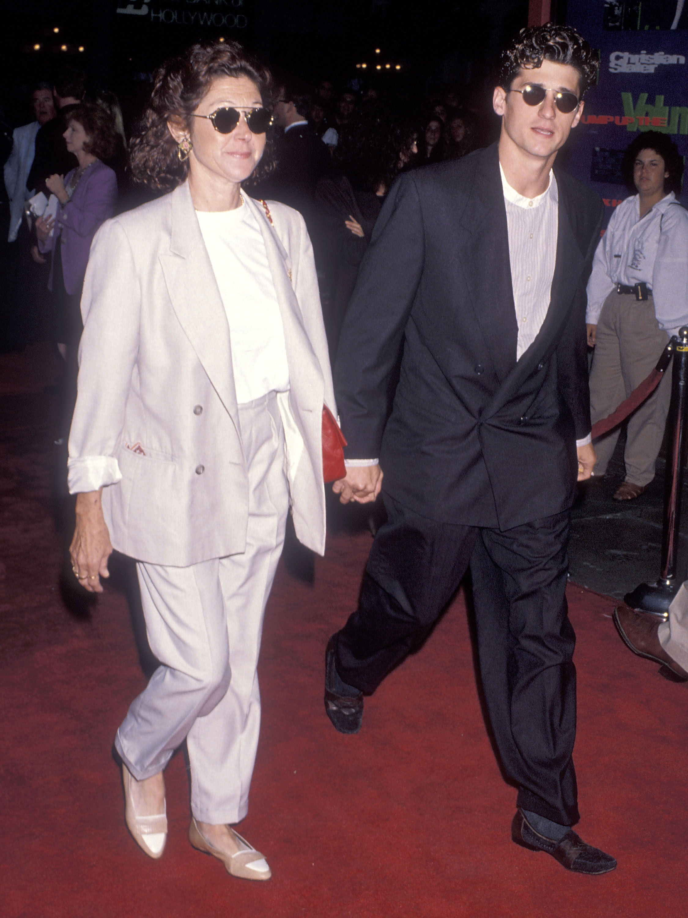 Patrick Dempsey and eex-wife Rocky Parker on August 16, 1990, at the Mann's Chinese Theatre in Hollywood, California. | Source: Getty Images