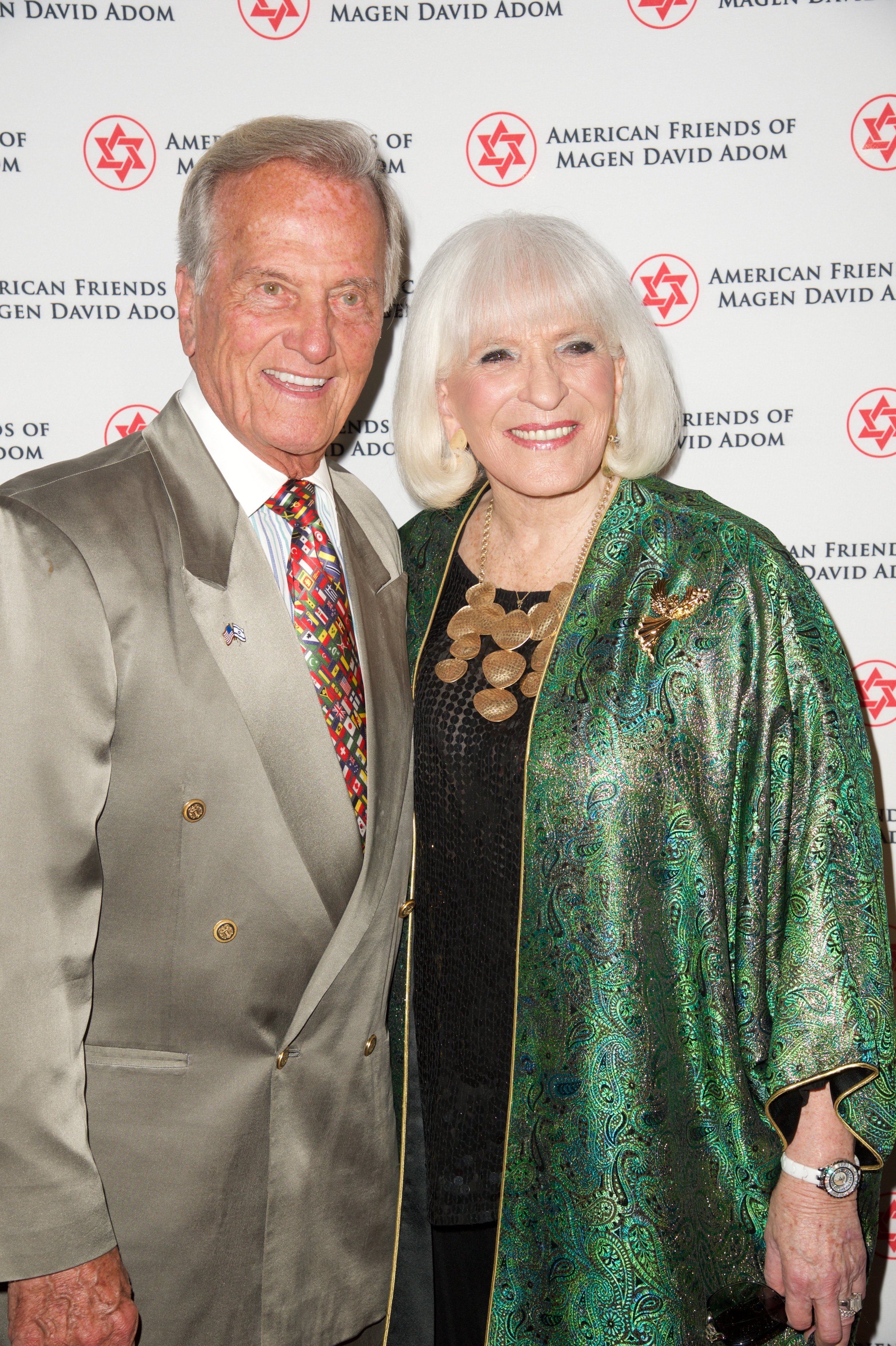 Pat Boone and wife Shirley Foley Boone attend American Friends Of Magen David Adom's Red Star Ball at The Beverly Hilton Hotel on October 23, 2014 in Beverly Hills, California. | Source: Getty Images