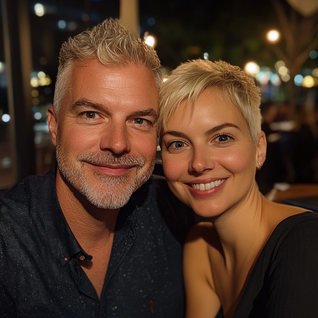 A couple sitting at a restaurant | Source: Midjourney