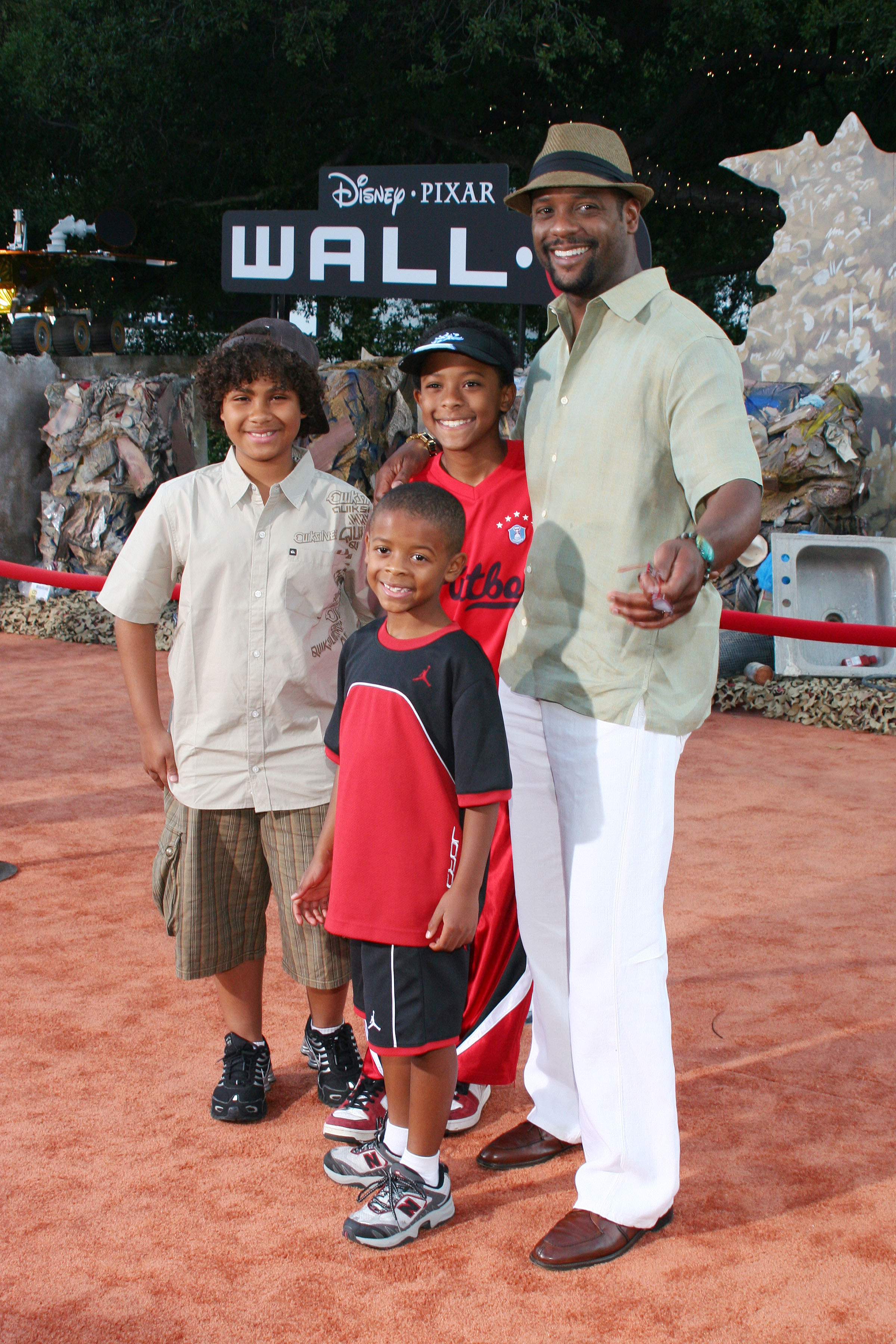 Paris Underwood, Brielle Underwood, Blake Underwood, and Blair Underwood attend the "WALL-E" premiere at Griffith Park in Los Angeles, California, on June 21, 2008.