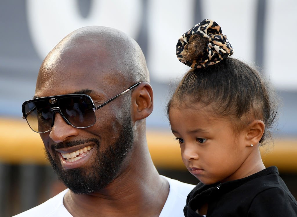 obe Bryant with daughter Biaka Bryant, before the game between the United States and the Republic of Ireland during the USWNT Victory Tour at Rose Bowl  | Getty Images