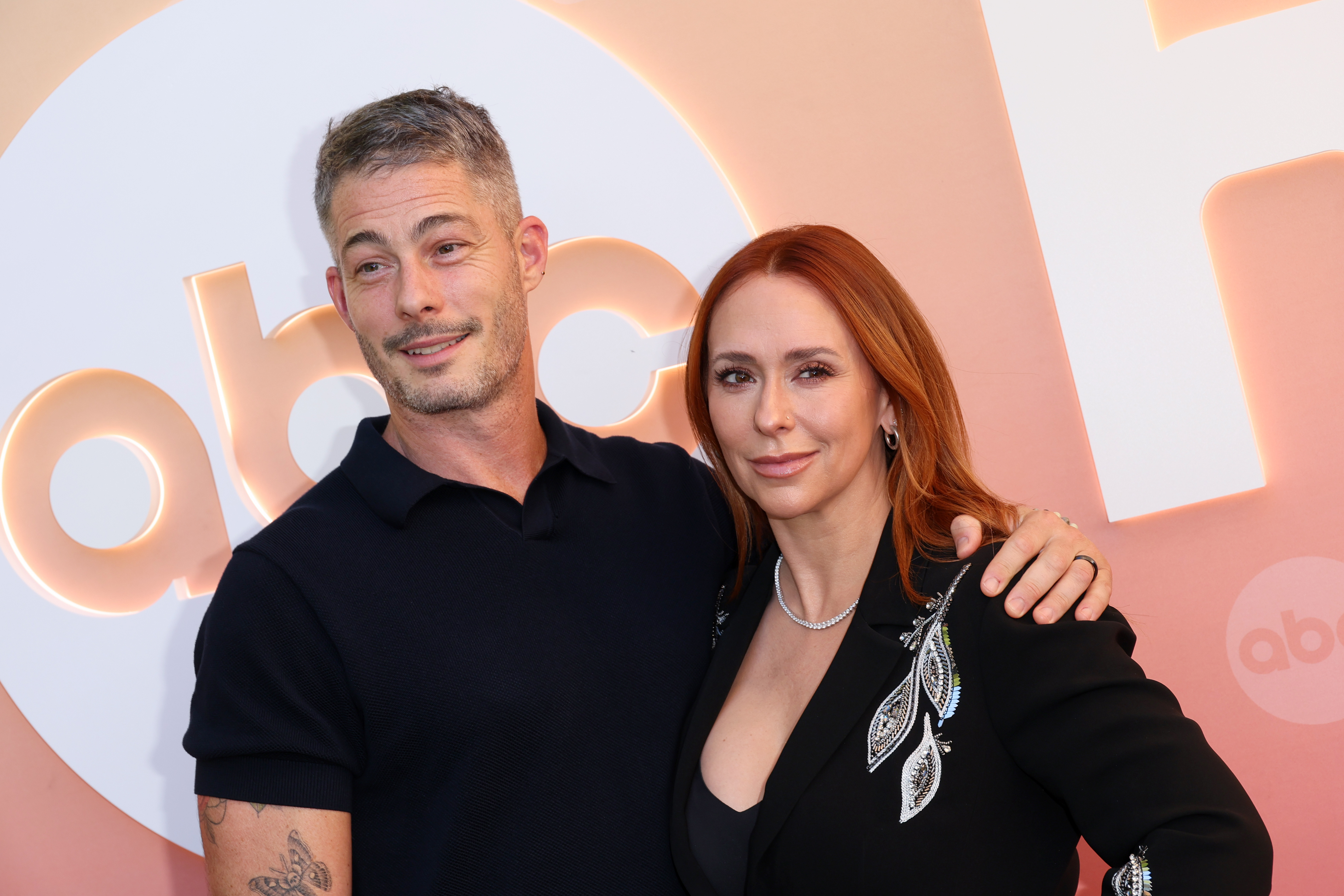 Brian Hallisay and Jennifer Love Hewitt on September 5, 2025 in West Hollywood, California | Source: Getty Images