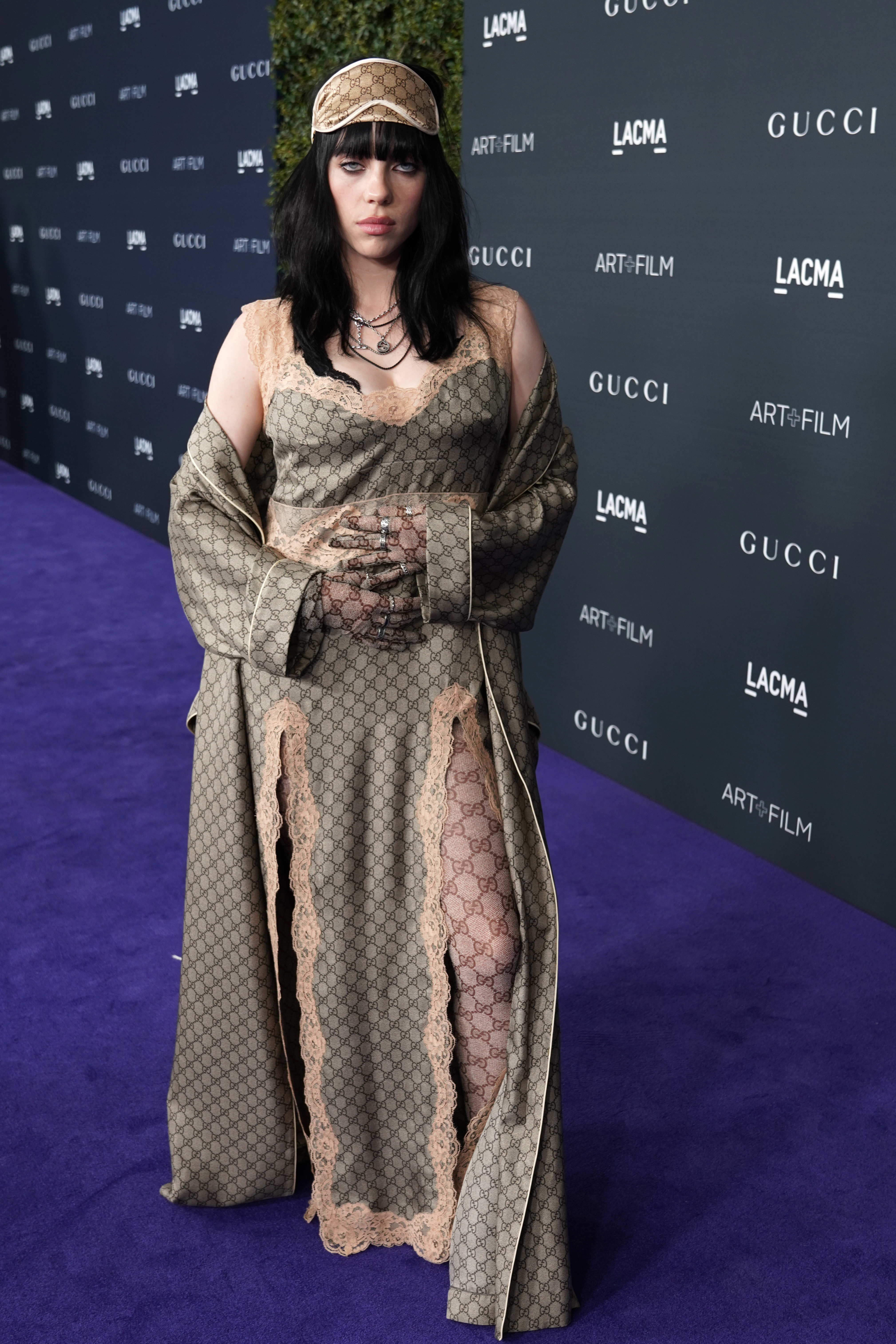 Billie Eilish, wearing Gucci, attends the LACMA ART+FILM GALA Presented By Gucci at Los Angeles County Museum of Art in Los Angeles, California, on November 5, 2022. | Source: Getty Images