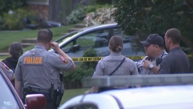Police at the scene of Bayron Alexander Zapata, 2, accidental death in Fairfax, Virginia. | Source: YouTube/NBCWashington