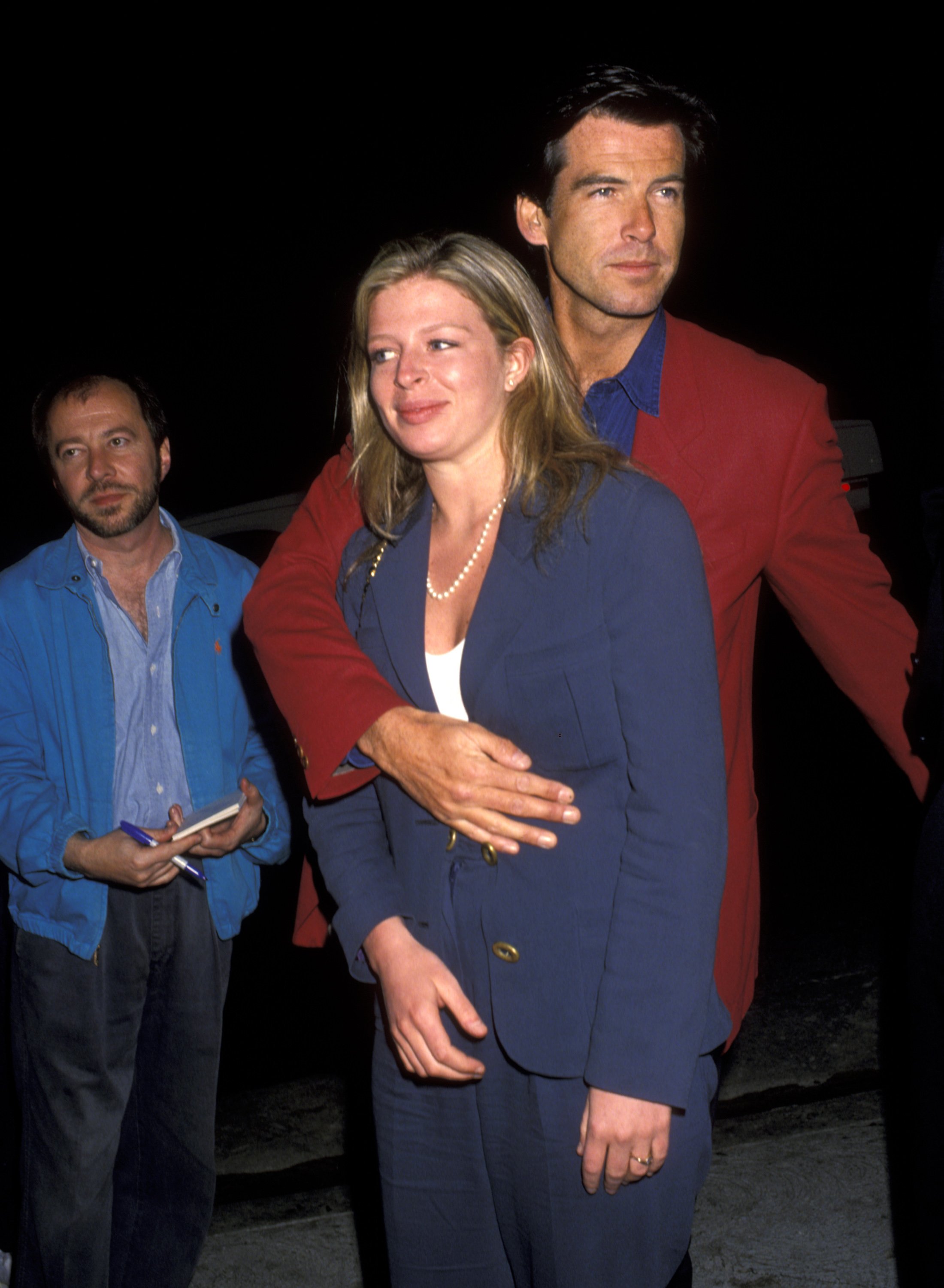 Pierce Brosnan and Daughter Charlotte Harris during Sting's After Concert Party at Spago's on May 8, 1993  | Source: Getty Images