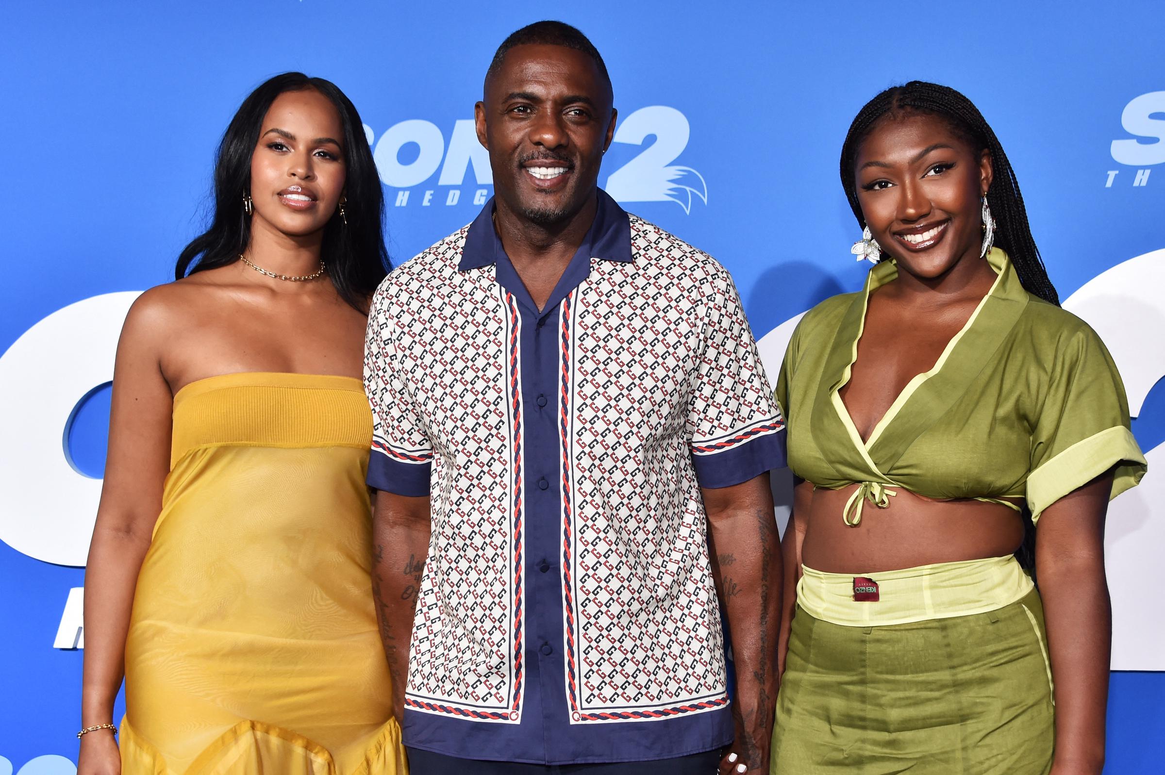 Idris, Sabrina, and Isan Elba. | Source: Getty Images