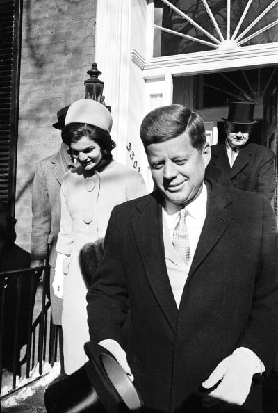 Jacqueline Kennedy and President John F Kennedy, on the day of his Inauguration on January 20, 1960. | Photo: Getty Images