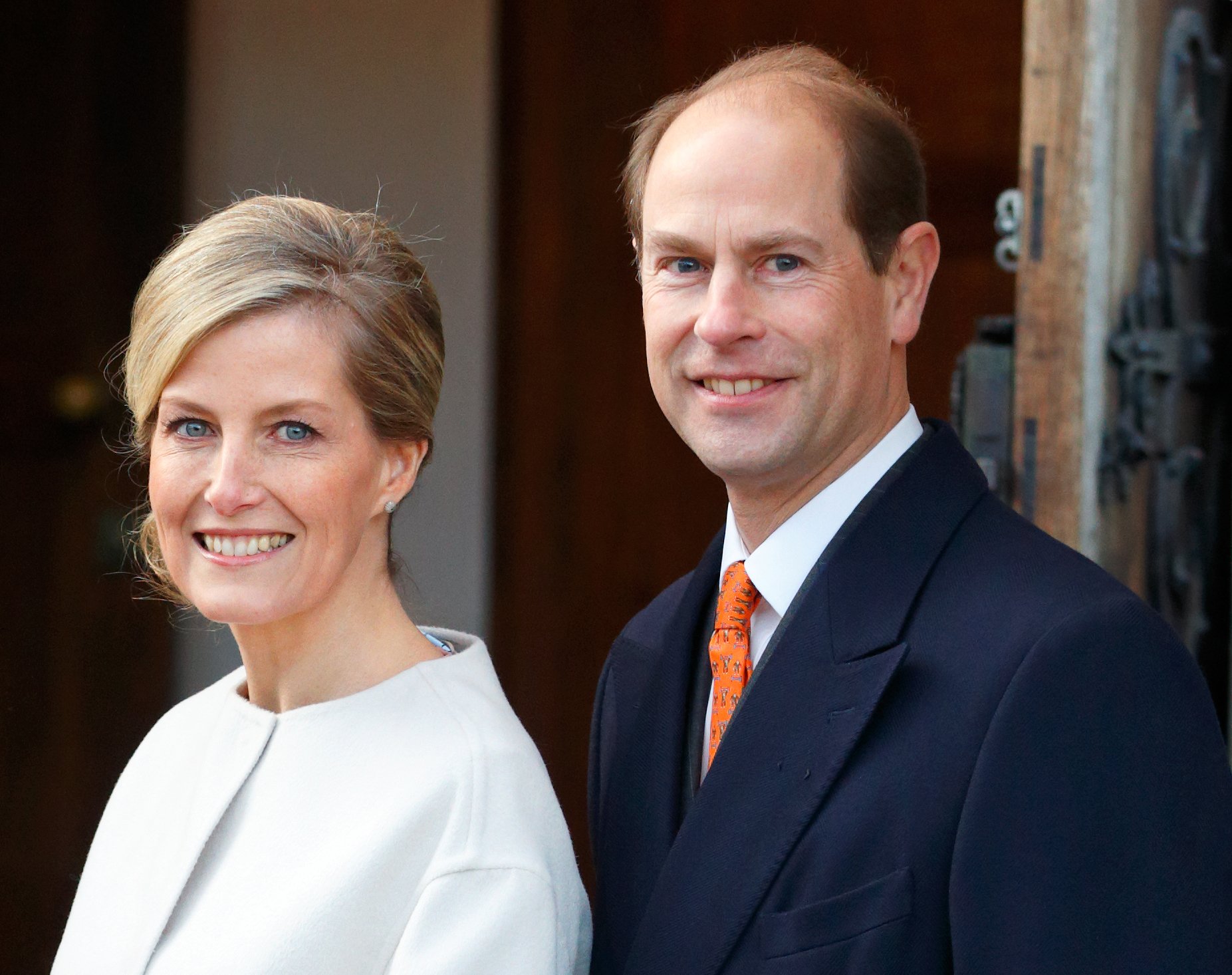 Sophie, Countess of Wessex and her husband Prince Edward, Earl of Wessex visiting the Tomorrow's People Social Enterprises at St Anselm's Church, Kennington on the Countess's 50th birthday on January 20, 2015 in London, England. / Source: Getty Images