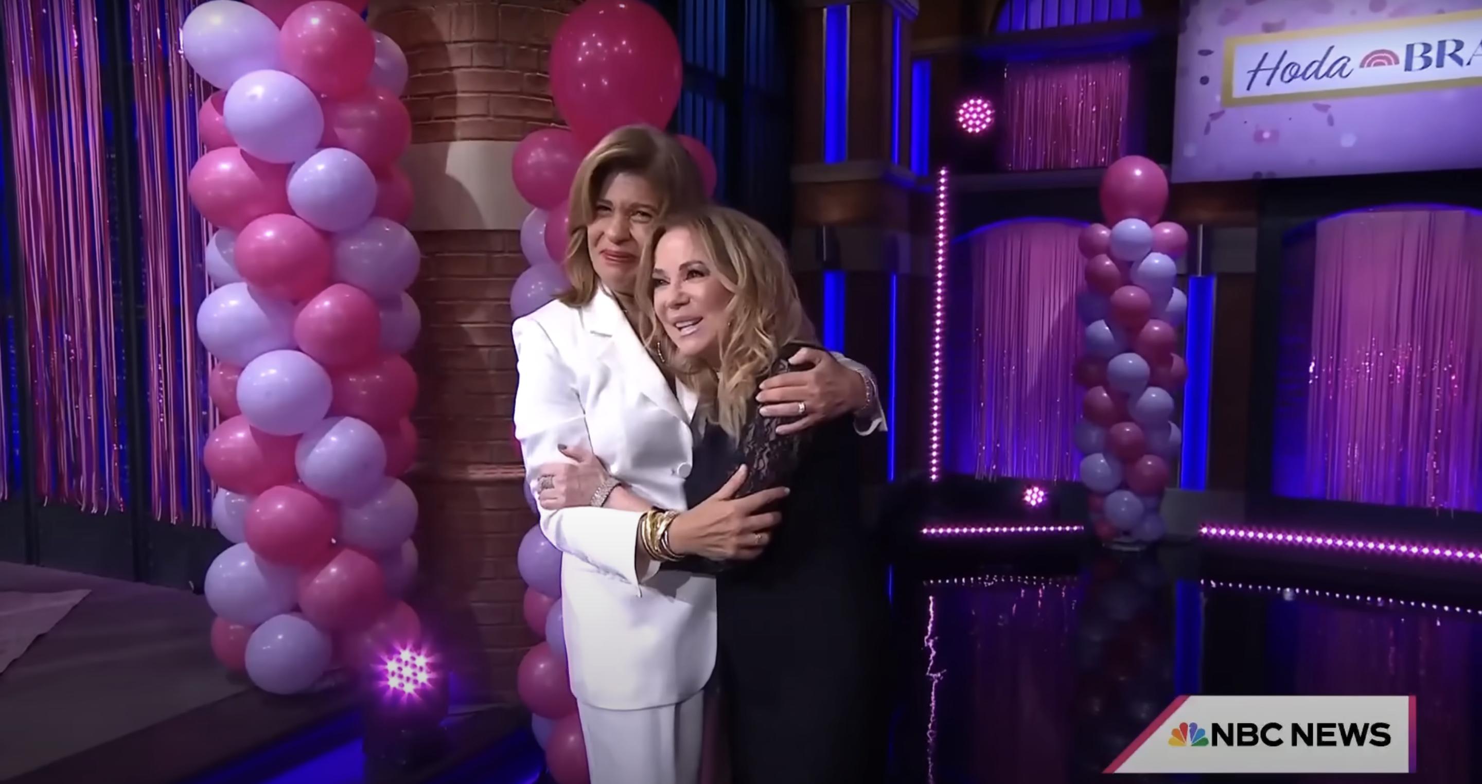 Kathie Lee Gifford hugs Hoda Kotb on "Today with Jenna & Friends" on January 10, 2025 | Source: YouTube.com/jennaandfriends