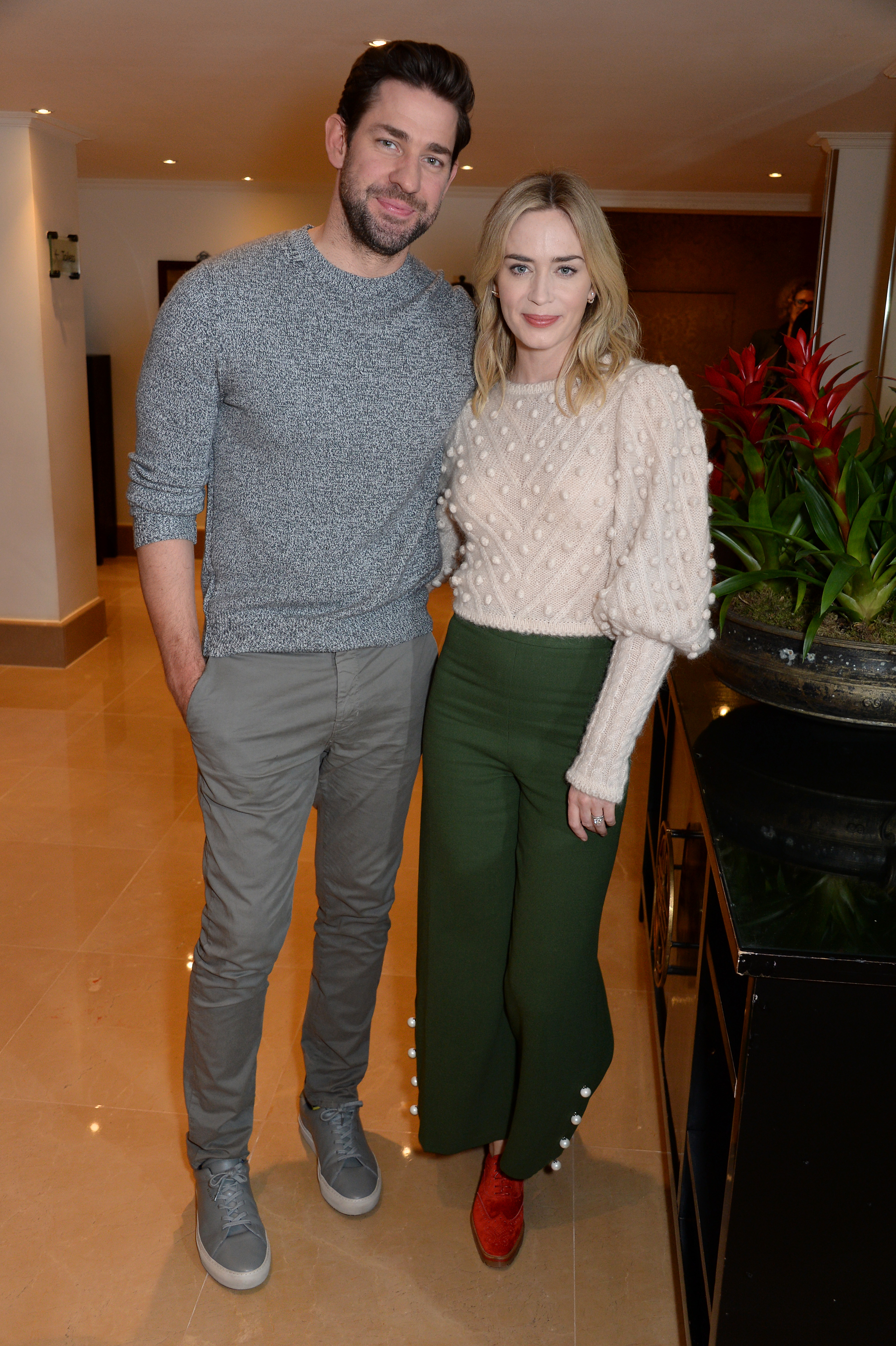 John Krasinski and Emily Blunt at the BAFTA screening of "A Quiet Place" in London, 2018 | Source: Getty Images
