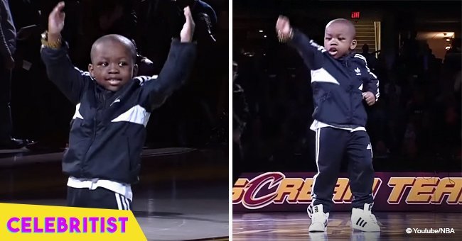 Little boy steals the show with his dance at NBA game