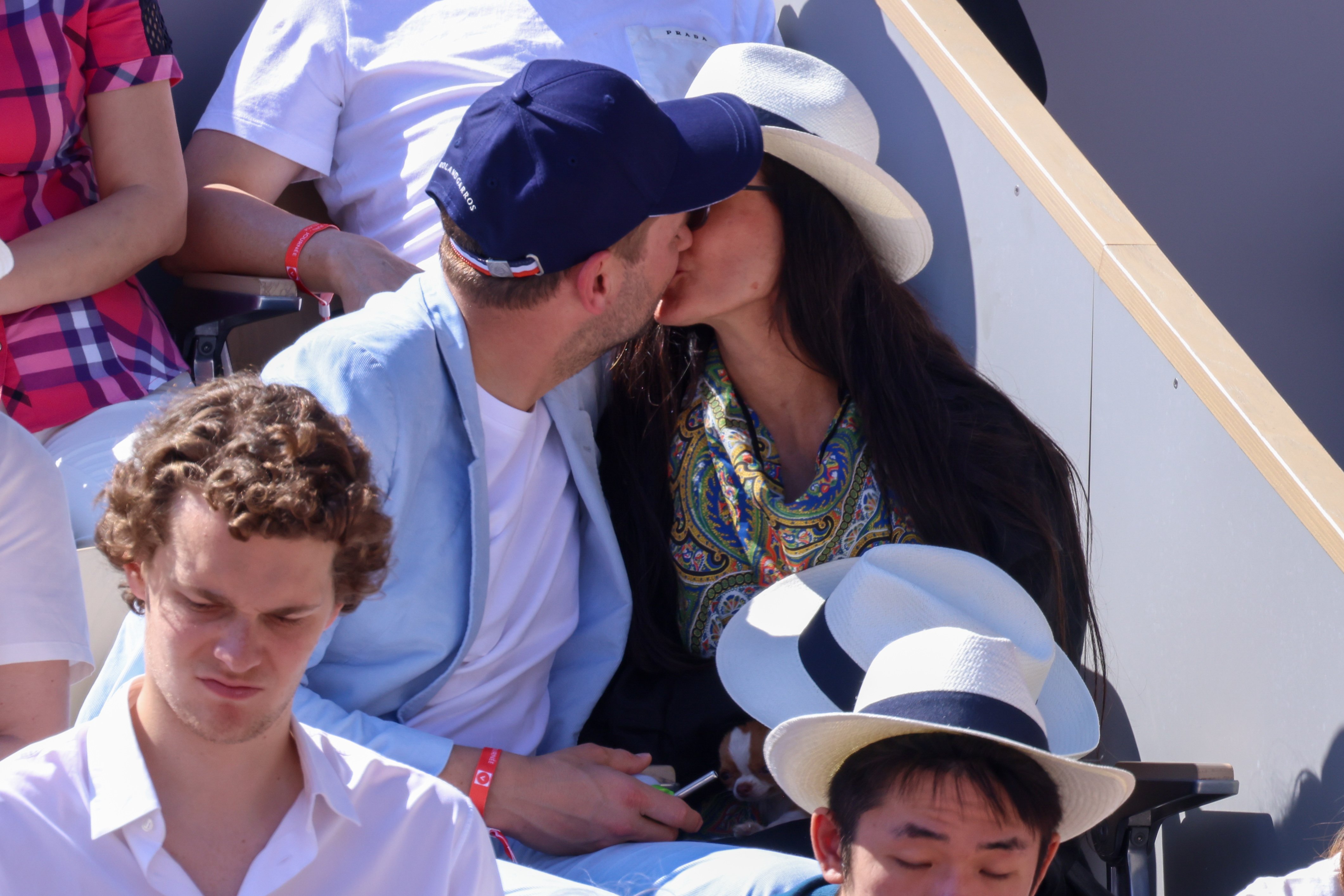 David Humm and Demi Moore are seen during the 2022 French Open at Roland Garros on June 05, 2022 in Paris, France | Source: Getty Images 