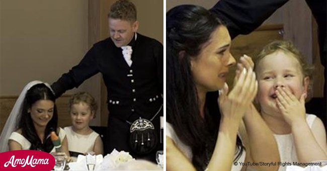 Bride bursts into tears after groom surprises her with pug puppy in a creative way