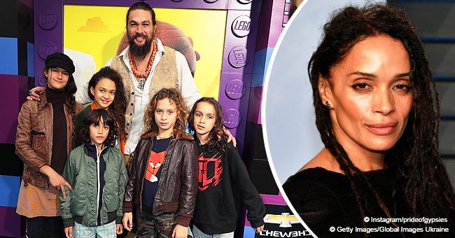 Lisa Bonet's husband Jason Momoa is on daddy duty as he takes his kids to the movies