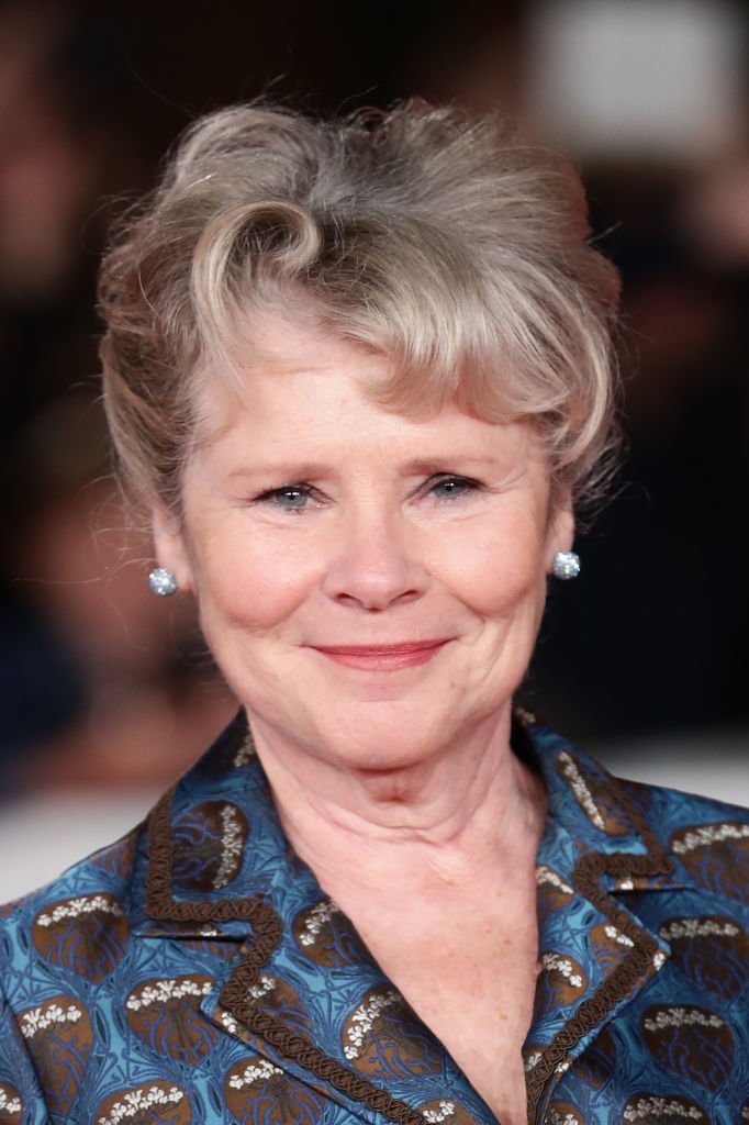 Imelda Staunton attends the "Downton Abbey" red carpet. | Source: Getty Images