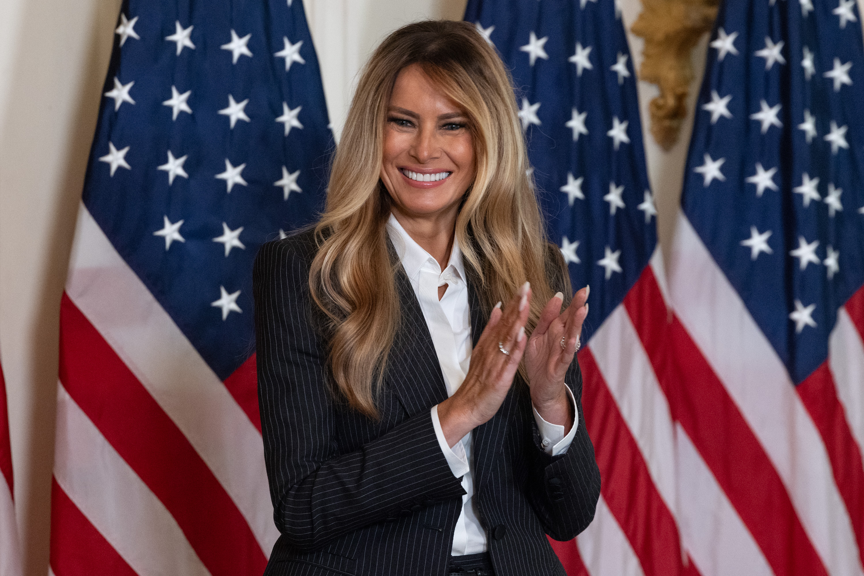 Melania Trump did not attend Graham's Washington funeral, despite issuing a statement honoring his public service. Her absence quickly became one of the biggest talking points among online viewers. | Source: Getty Images