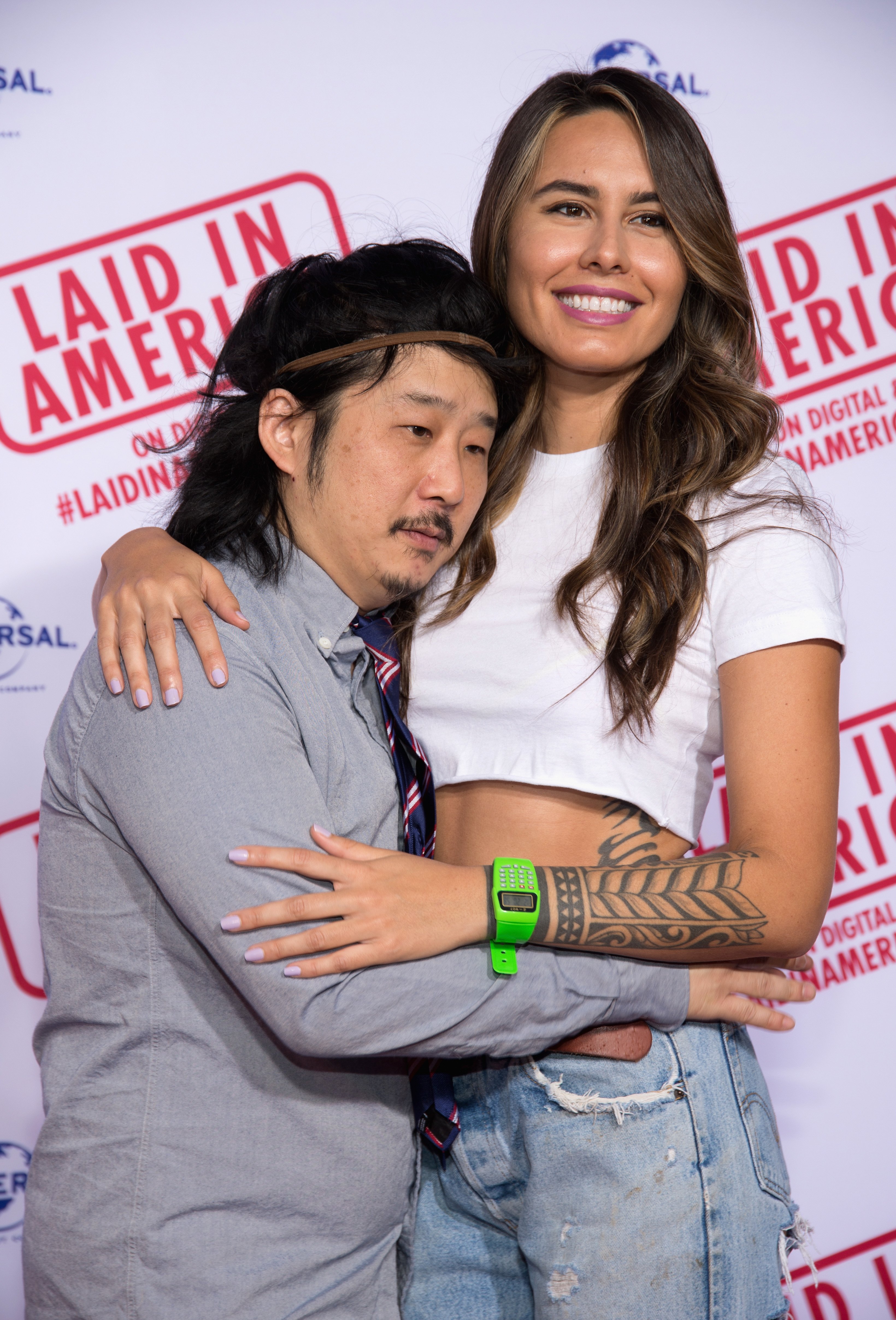 Bobby Lee and Khalyla at the "Laid In America" premiere at AMC Universal City Walk in Universal City, California, on September 28, 2016. | Source: Getty Images