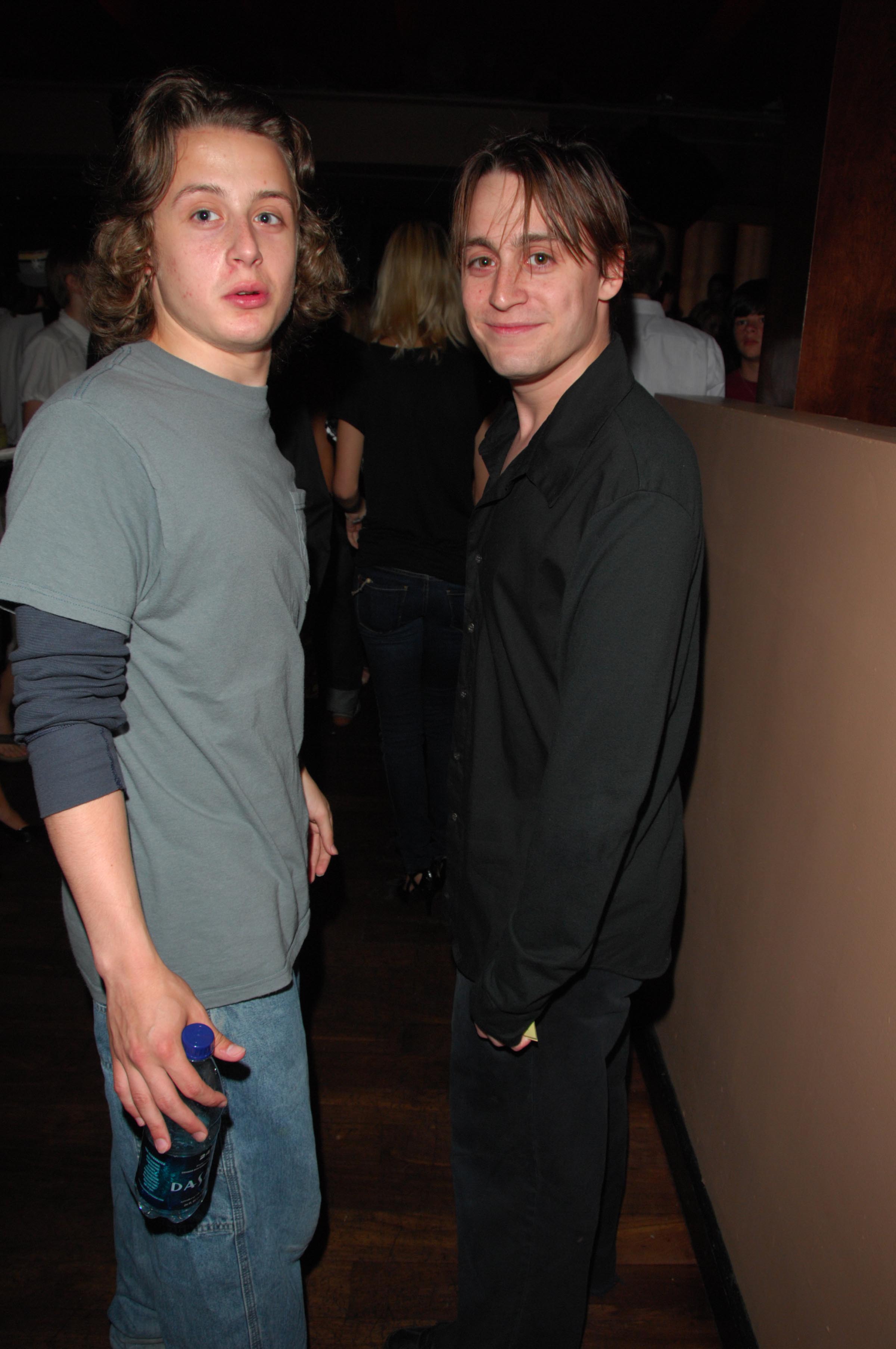  Kieran Culkin and Kit Culkin are pictured at Three Olives presents "Pineapple Express" screening arrivals and after-party at AMC Loews and Tenjune NYC on August 5, 2008 | Source: Getty Images