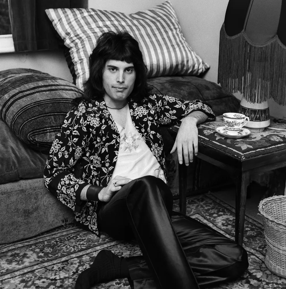 Photo of Freddie Mercury, lead vocalist of the rock band Queen taken in August 1973. | Source: Getty Images