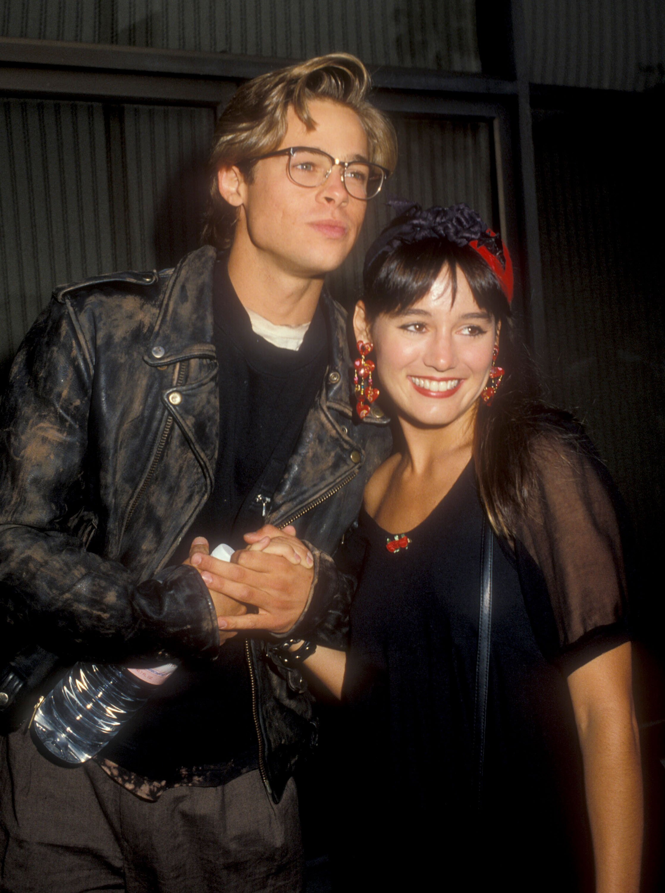 Brad Pitt and Jill Schoelen at the premiere of "Red Heat" on June 14, 1988 | Source: Getty Images