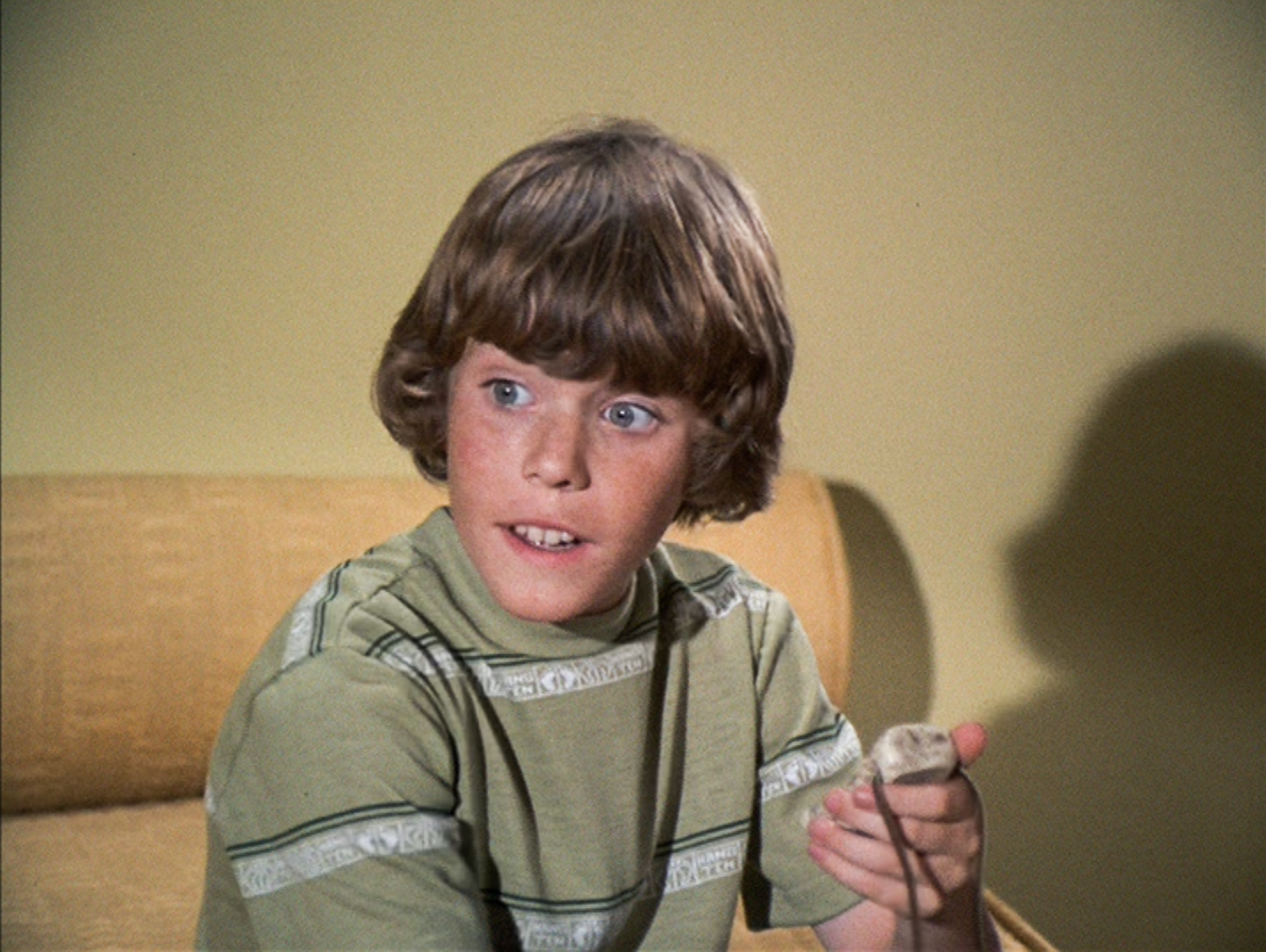 Mike Lookinland as Bobby Brady in "The Brady Bunch" episode, "Pass The Tabu." Original air date September 29, 1972 | Source: Getty Images