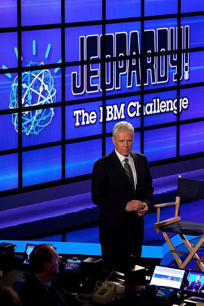 Alex Trebek at a press conference for Man V. Machine "Jeopardy!" competition at the IBM T.J. Watson Research Center on January 13, 2011. | Getty Images