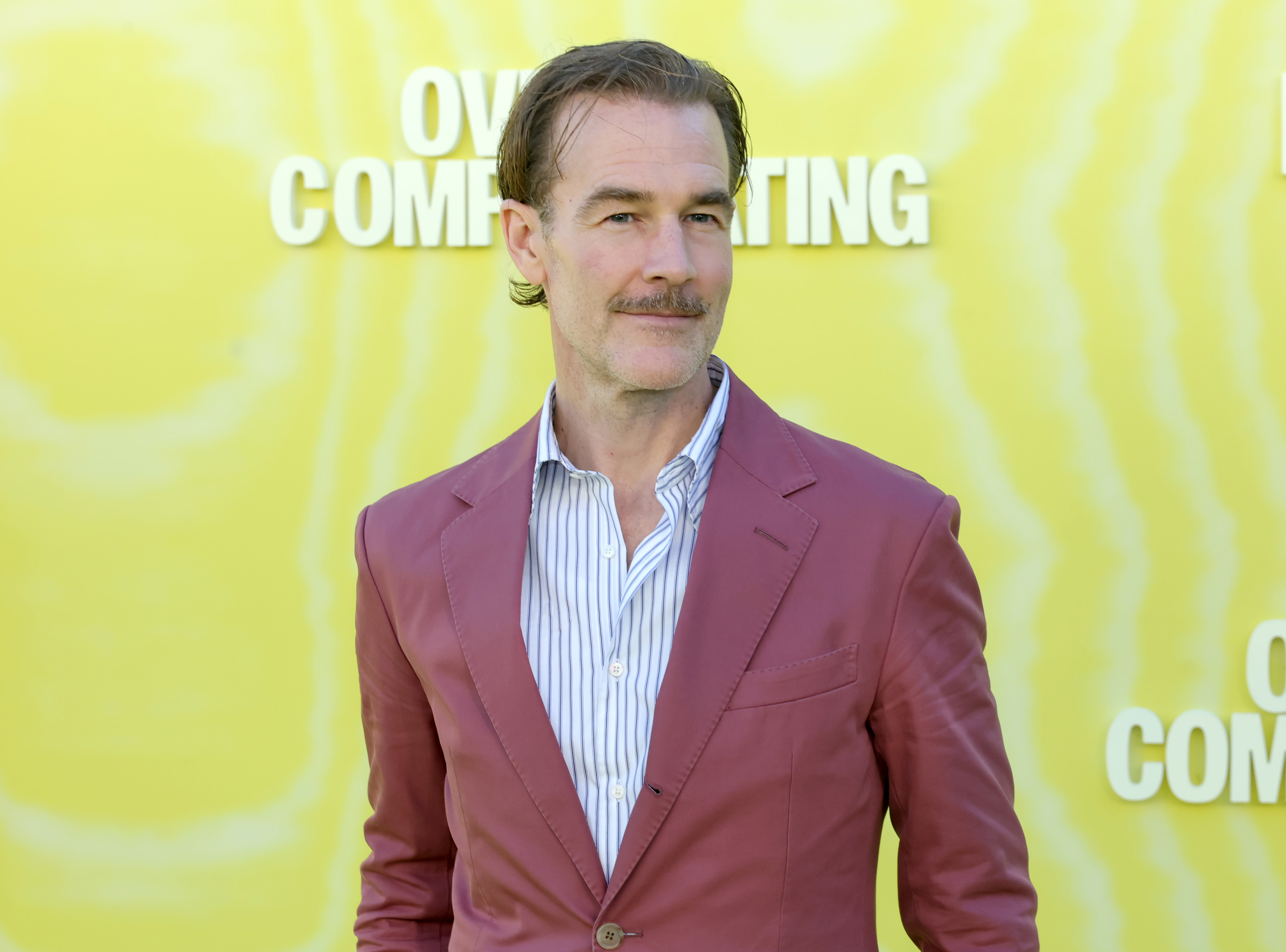 James Van Der Beek at the premiere of "Overcompensating" in Los Angeles, California on May 14, 2025. | Source: Getty Images