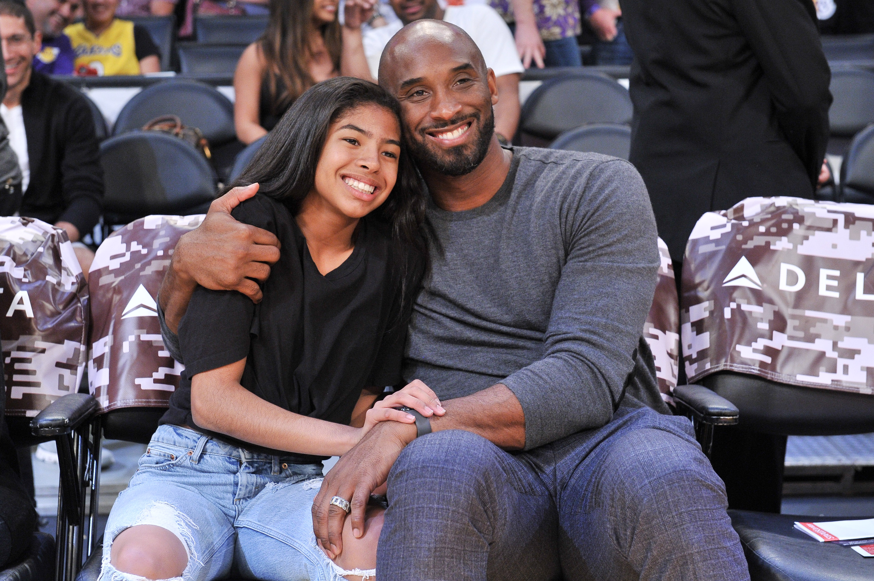 Kobe Bryant with his daughter, Gianna Bryant, at a basketball game between the Los Angeles Lakers and the Atlanta Hawks at Staples Center on November 17, 2019, in Los Angeles, California. | Source: Getty Images